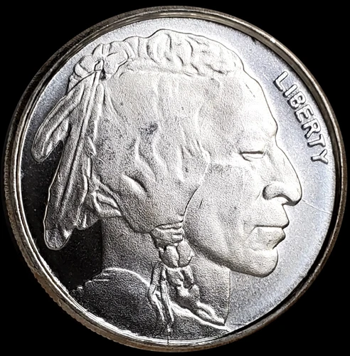 ND Highland Mint 1/4 OZ .999 FINE SILVER INDIAN HEAD BUFFALO BULLION # 0250