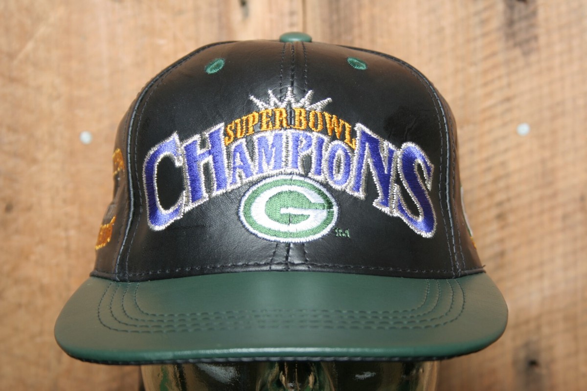 Vintage 90's MODERN Green Bay Packers Super Bowl Champions Leather