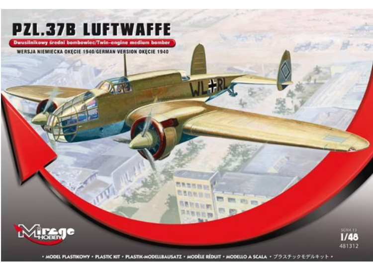 Mirage Hobby 1/48 481312 PZL.37B Luftwaffe