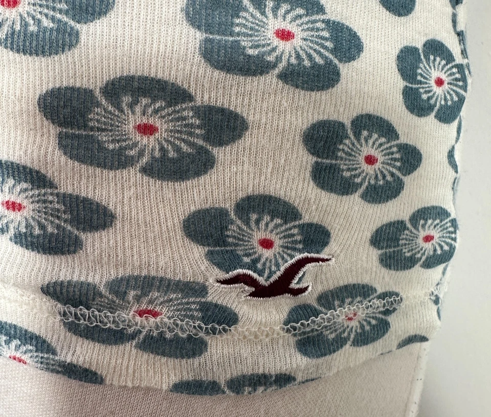 Nueva Camiseta sin mangas vintage Y2K Hollister para mujer junior con ribete de encaje camisola coqueta delgada Foto 2 de 4