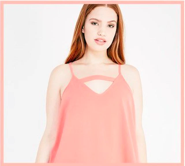Wet Seal Plus Size Zip Back Crepe Swing Cami TEAL Size 2X NWT