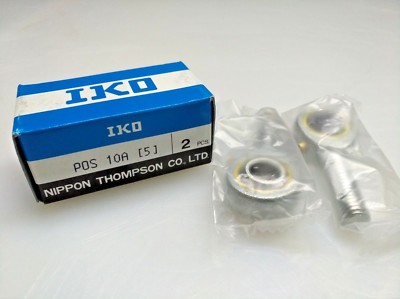 2 pcs. IKO POS10A Right Hand Lubrication Type Rod End With Male Thread