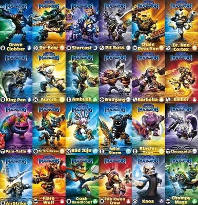 Skylanders Imaginators ALL CHARACTERS AND CRYSTALS NFC CARDS