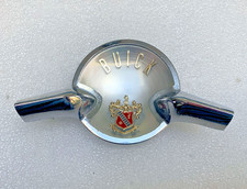 1959 Buick Steering Wheel Horn Ring Emblem Chrome Wplastic Insert Vg Cond.