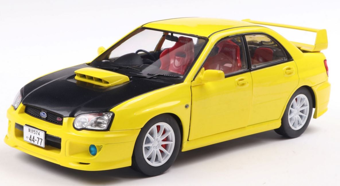 Subaru Impreza WRX STI Solido 1/18 jaune idée cadeau idéal collectionneur auto