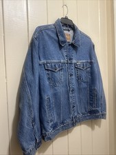 LEVIS STRAUSS Signature Jean TruckerMen s Blue Denim Jacket 100 Cotton Sz L