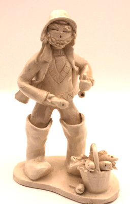 Handmade Folk Art  Elfriede Meindl Nova Scotia Fisherman Figurine