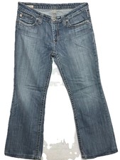 Big Star Maddie Mid Rise Denim Jeans Women's Size 30L Embroidered Pockets READ