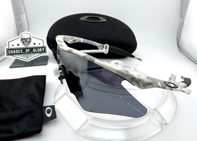OAKLEY M FRAME WHITE SNOW CAMO W/ BLACK IRIDIUM HEATER SUNGLASSES 