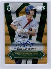 2022 Onyx Premium Silver Foil AUTO 154/270 TYLER SODERSTROM Rc Oakland Athletics
