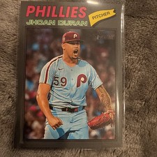 2026 Topps Heritage - Jhoan Duran #14 Dark Gray Border Philadelphia Phillies 