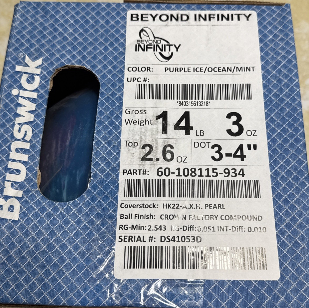 14lb Brunswick Beyond Infinity Bowling Ball NIB! | eBay