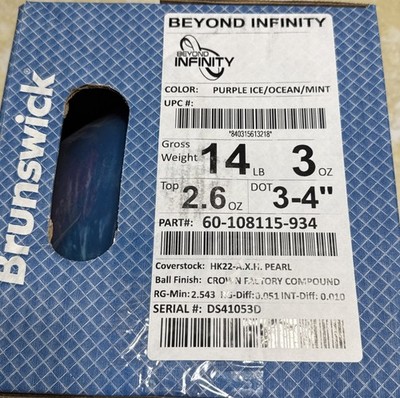 14lb Brunswick Beyond Infinity Bowling Ball NIB! | eBay