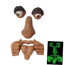 3D Old Man Tree Face Hugger Noctilucent Tree Face Decor Outdoor, Tongue Style