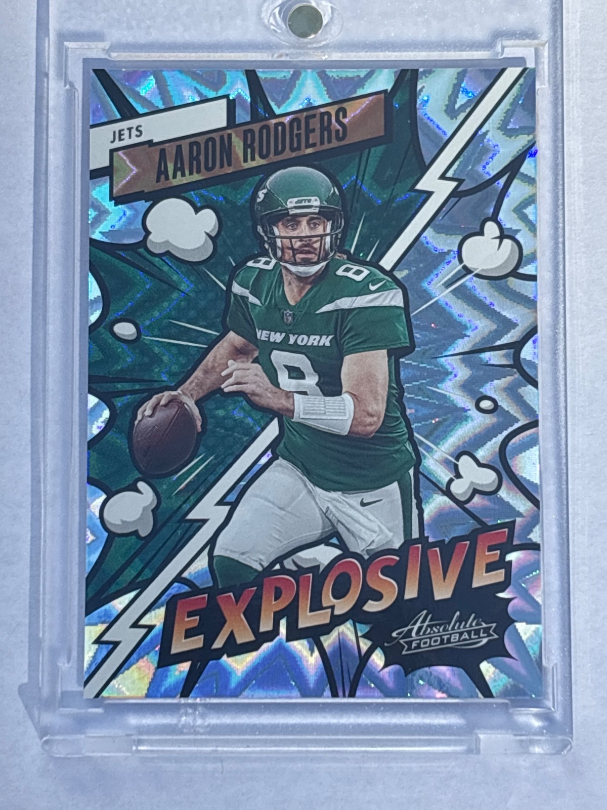 2023 Panini Absolute - Aaron Rodgers EXPLOSIVE Parallel Card No. 9 SSP JETS