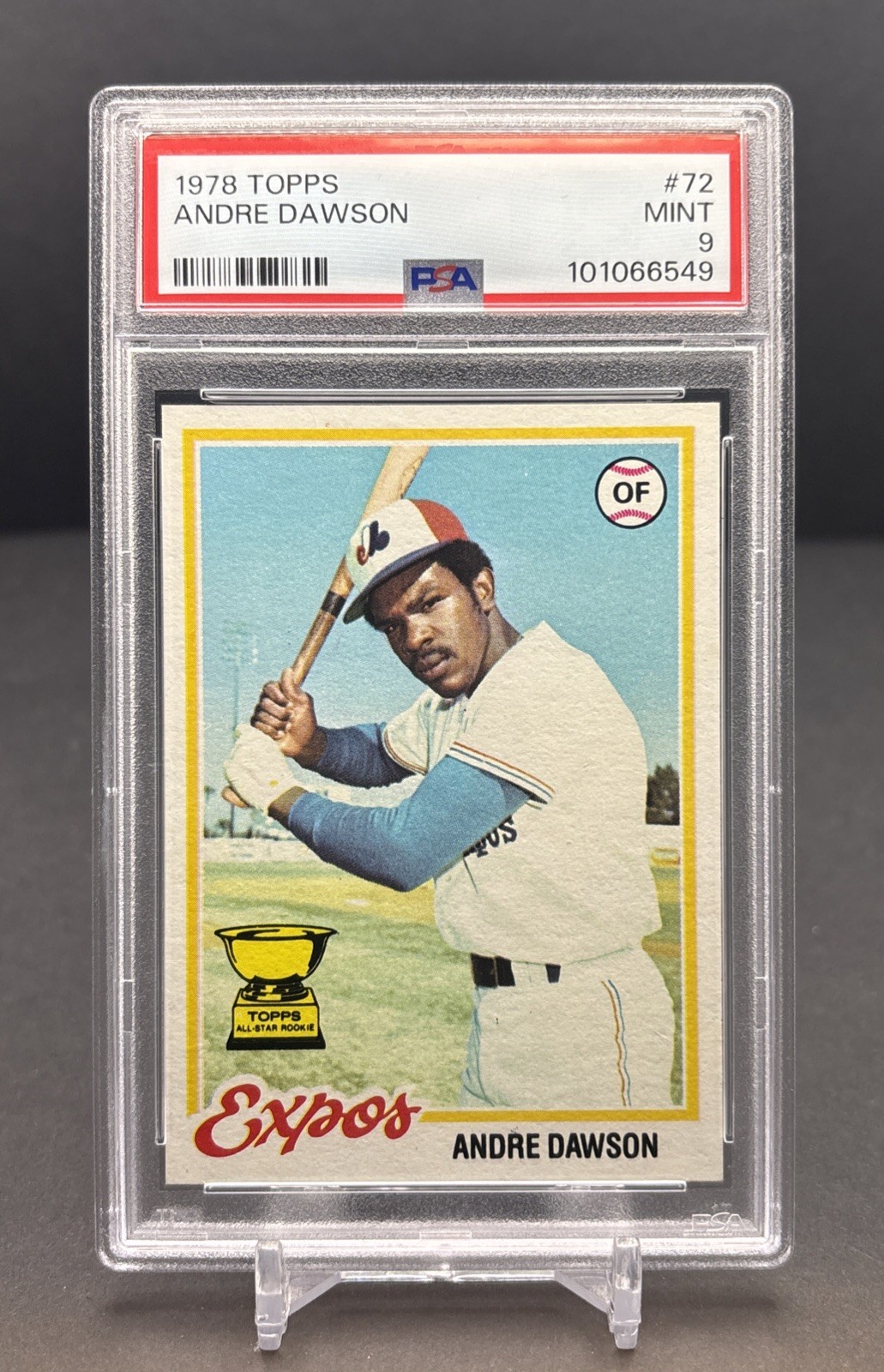 1978 TOPPS MLB Baseball #72 Andre Dawson Montreal Expos PSA 9