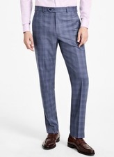 Michael Kors Mens Classic fit Dress Pants 32W X 32L Denim Plaid Wool