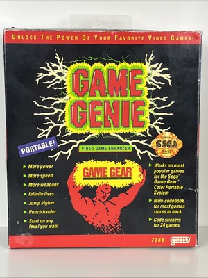 Game Genie Sega Game Gear Retro 90s Video Games Cheat Codes Portable Paperwork
