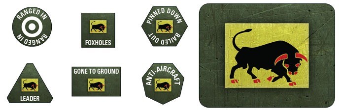 Flames of War 11th Armoured Division Tokens - Objectives FOW BSO902