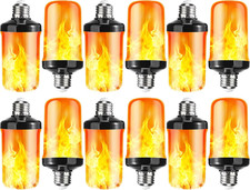 12 Pcs Flickering Light Bulbs 4 Modes LED Flame Light Bulbs with Flickering E26