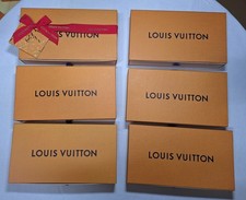 Lot 6 Louis Vuitton Wallet Drawer Boxes Dust Bags Ribbon Packaging Set