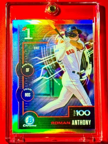 Roman Anthony RARE #1 DRAFT PICK BOWMAN CHROME REFRACTOR ROOKIE CARD RED SOX RC!