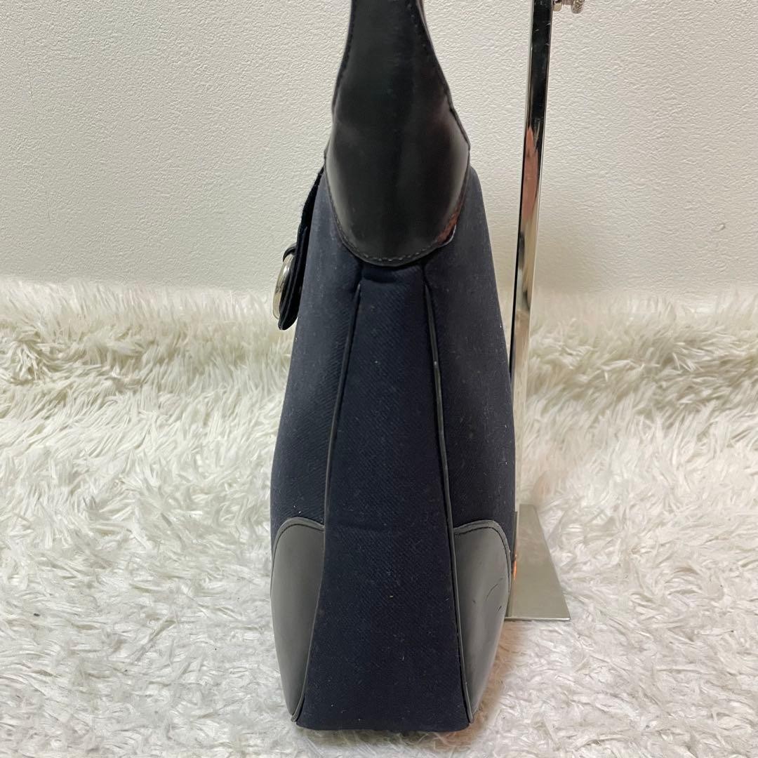 Burberry Blue Label One Shoulder Bag Dark Navy Leather Horse Logo Hobo Bag New thumbnail 22