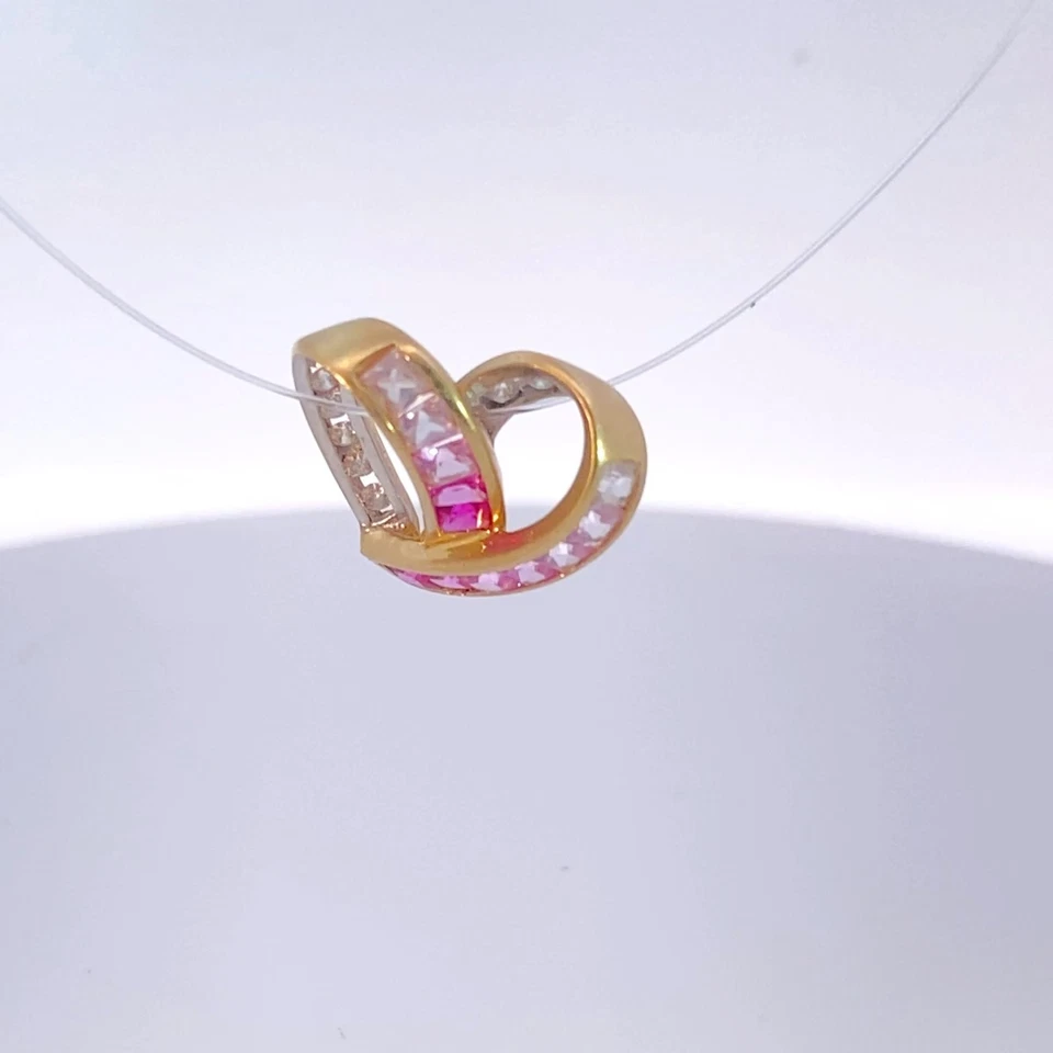 Piedra rosa 8 diamantes .16 quilates T.W. Oro amarillo 10K 2,4 g (MI1073241) Foto 3 de 4