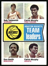 1974-75 Topps Houston Rockets Team Leaders Tomjanovich/Murphy/ Smith 88
