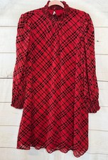 Tommy Hilfiger NWT Sz 8 Drs Red Black Festive Holiday Party Cocktail MSRP $139