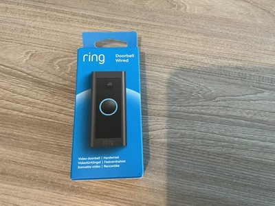 Ring Doorbell Wired - Schwarz, Video Türklingel kabelgebundenen 