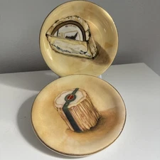 Williams Sonoma Cheese Snack Hor d'oeuvres Small Plates Set of 2 Made in Italy