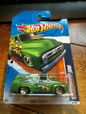 2011 Hot Wheels Heat Fleet 56 Ford F-100 93 Green