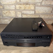 Sony CDP-C322M 5 Disc CD Carousel Player Bundle w Remote Cord. See Video