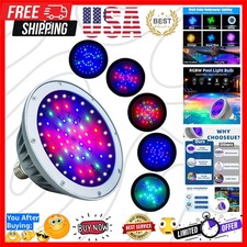 Waterproof 12V Muti-Color LED Pool Light Bulb...
