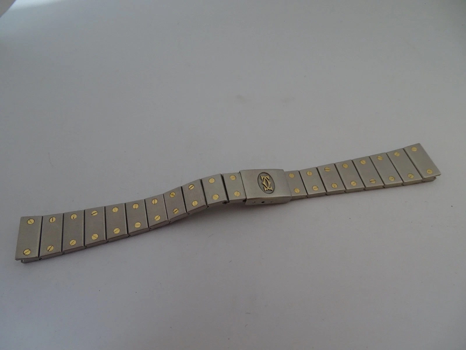 Cartier — Cartier Santos Carree Bracelet Ladies 18k Gold and S. Steel  Original 14mm