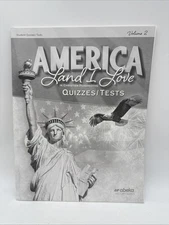 Abeka America Land I Love Student Tests Volume 2 ONLY (4th Ed) 8th Grade History