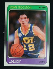 John Stockton 1988-89 Fleer Pacers HOF RC Rookie Card #115 *SHARP & CENTERED*. rookie card picture