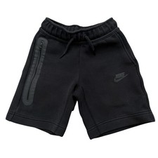 Nike Tech Fleece Shorts Boys Size XS Sweat Shorts Drawstring FD3289-010 Black