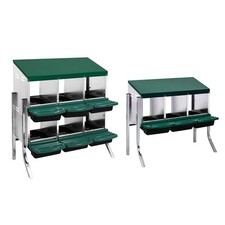 Pawz Chicken Hen Coop Hutch Inside Outside Roll Away Lay Egg Nesting Box Green