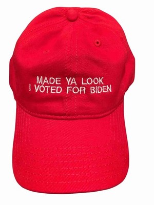 Made Ya Look Hat 2061 - Embroidered Adjustable Red Cap