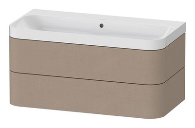 Duravit Happy D.2 Plus c-Shaped Komplett-Set wandhängend mit 2 Auszügen ohne...