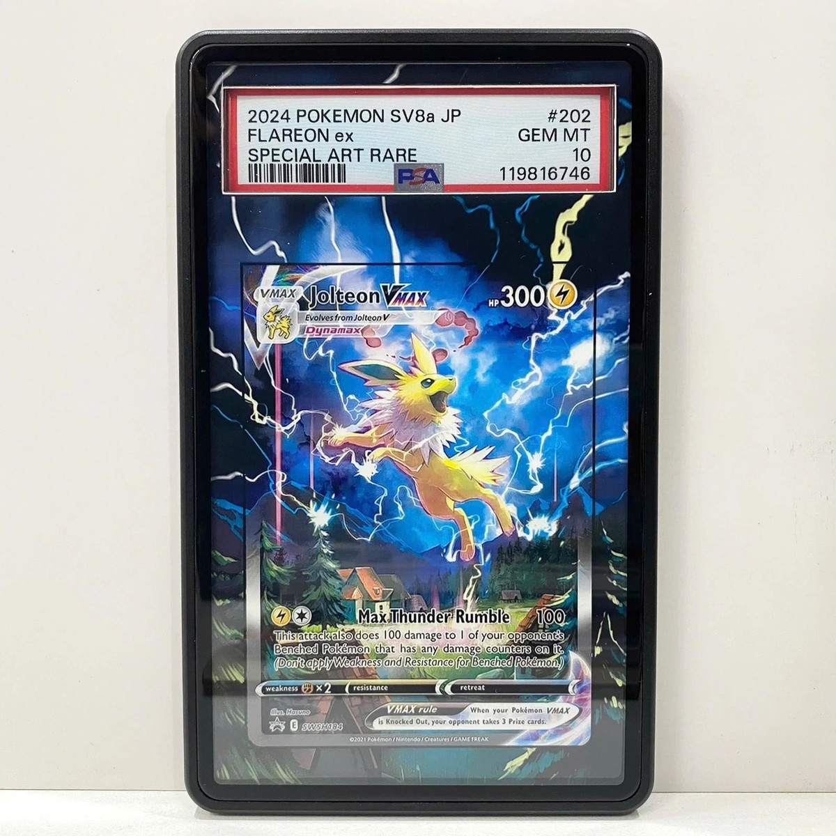 POKEMON TCG EXTENDED ART MAGNETIC CASE PSA CARD JOLTEON VMAX SWSH184 PROMO  CCG | eBay