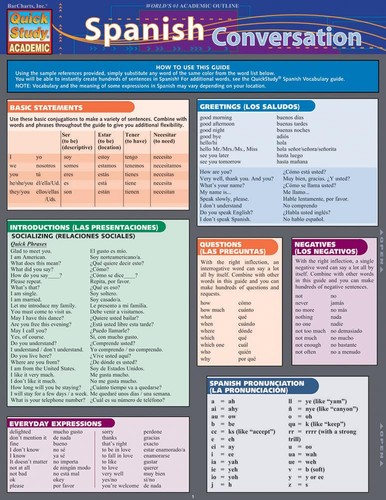 Spanish Conversation: QuickStudy Laminated Reference Guide (QuickStudy Acade...
