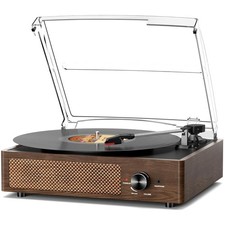 Vintage Record Player Bluetooth Input & AUX A...