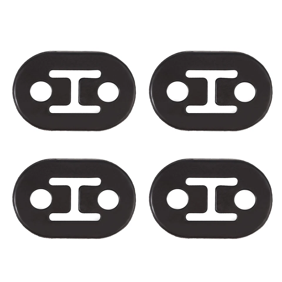 4X Soporte de goma para montaje en punta de tubo de escape de coche negro 2 orificios de repuesto Foto 2 de 4