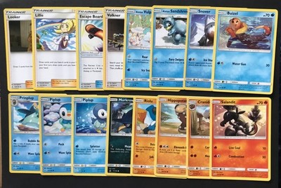 16 x Ultra Prisma SM Pokemon Karten Konvolut Common Uncommon Alolan Vulpix Exc-NM