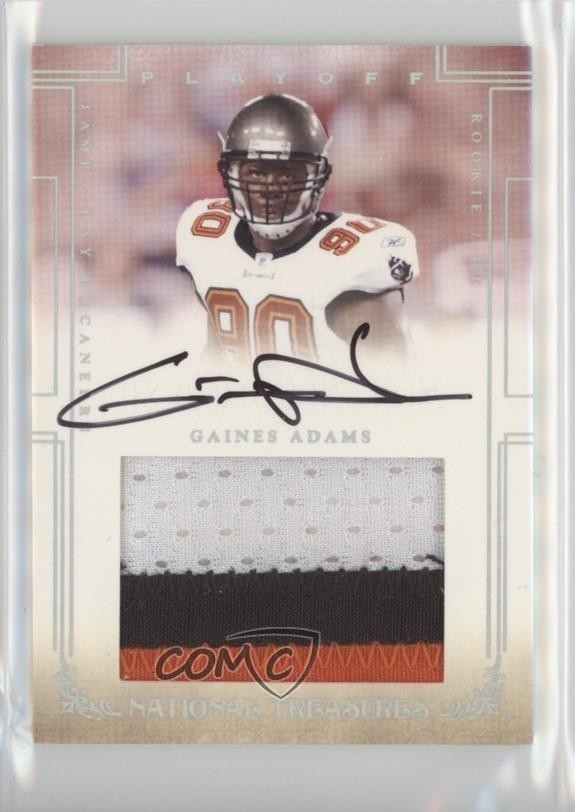 Gaines Adams Playoff National Treasures #112 Autograph