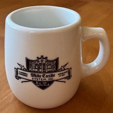 VTG White Castle Shield Ceramic Mug~Mayer China Beaver Falls, PA~Ashtray Bottom
