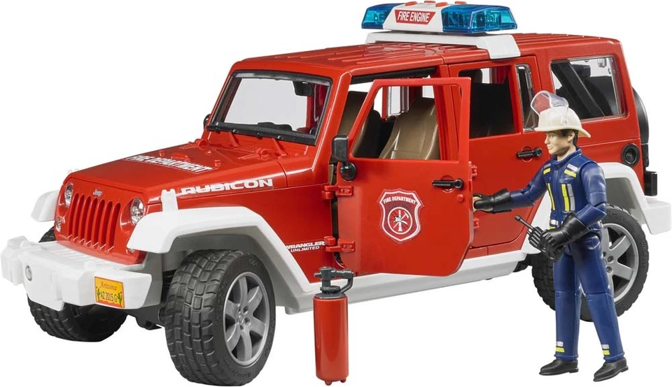 BRUDER, JEEP Wrangler Pompiere con personaggio Scala: 1/16, 1/16, BRU2528 - Immagine 3 di 4